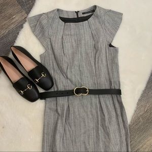 Black Halo Herringbone Sheath Dress Size 2